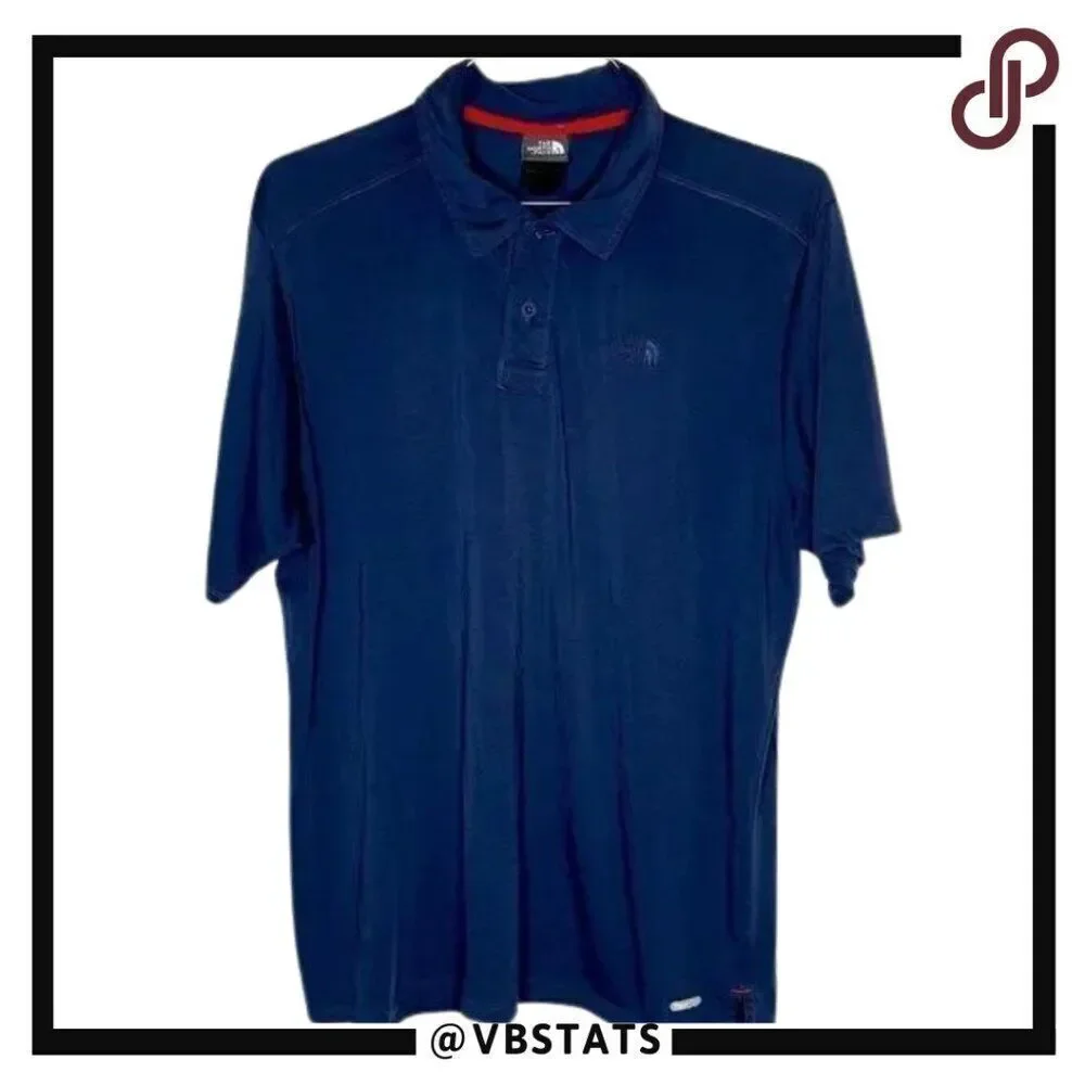 ‎XL North Face Navy SS Polo